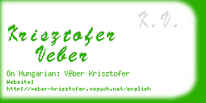 krisztofer veber business card