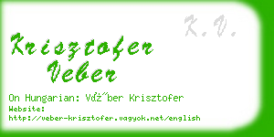 krisztofer veber business card